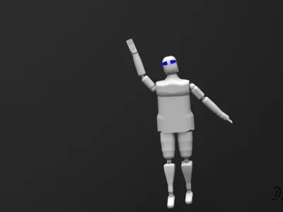 Humanoid robot Free 3D model