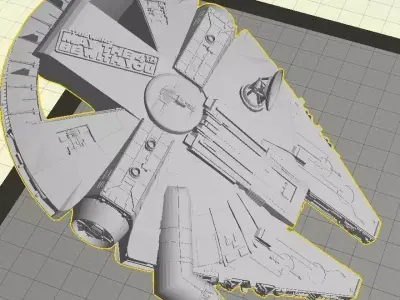 Millennium Falcon Penny Bottle Opener 5C Free 3D print model