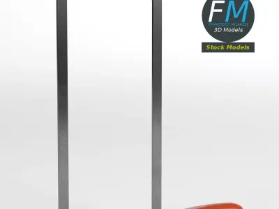 Fretsaw metal frame with handle 3D model