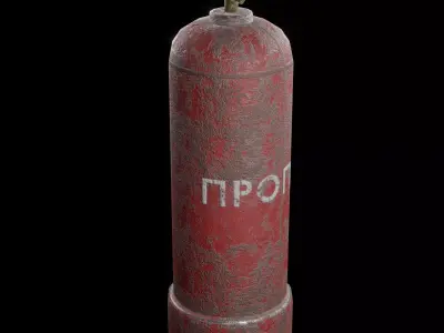 Soviet USSR Gas tank PBR low-poly game-ready  model Low-poly 3D model