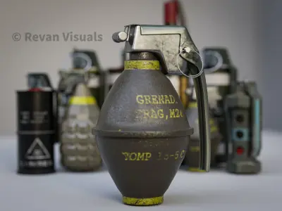 grenades  Low-poly 3D model