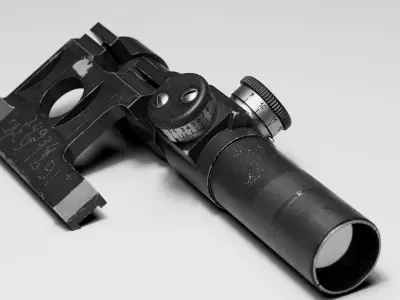 Mosin-Nagant PU Scope Low-poly 3D model