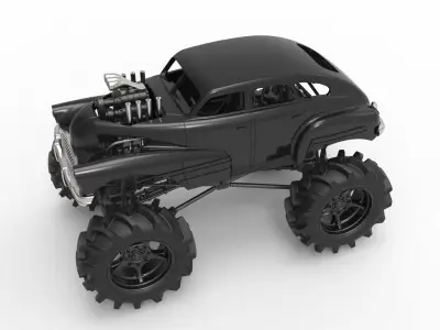 Mud truck 3 Scale 1 to 25 3D print model