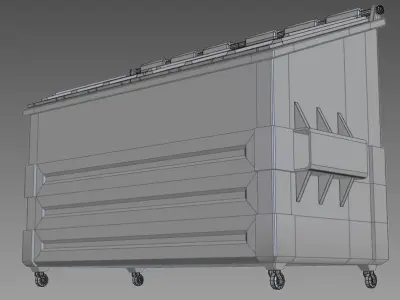 Street Dumpster Free low-poly 3D model