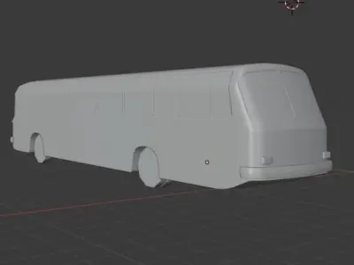 Mercedes Benz O302 Old Bus  Free low-poly 3D model