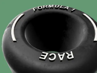 FORMULA 1 CAR WHEEL TIRE KEYCHAIN DECOR STL FILE  3D print model