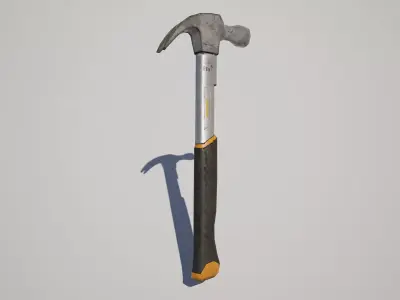  Industrial Claw Hammer Gameready Low-poly 3D model