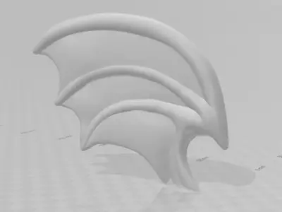 solo bat winged for your night creep helmets stl 3D model
