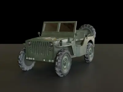 Armour Jeep 3D model