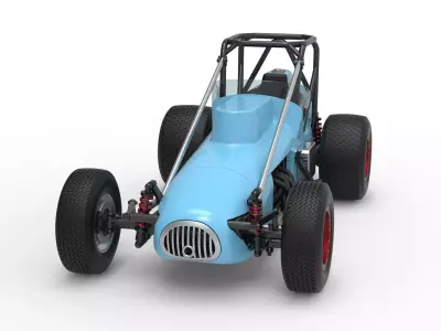 Dirt Silver Crown Champ car Scale 1 to 25 3D print model