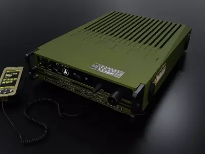 Military Tactical Field Radio Low-poly 3D model