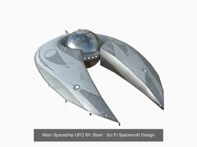 10 Alien Spaceship UFO I Collection - Sci Fi Spacecraft Design 3D Model Pack