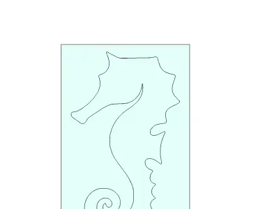 Seahorse Silicone Mold for Resin Casting Wall Art Decor 3D model