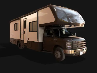 Campervan Low-poly 3D model