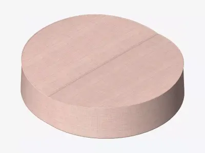 Furniture - Pouf - Contemporary - Number - Oval Large Low-poly 3D model