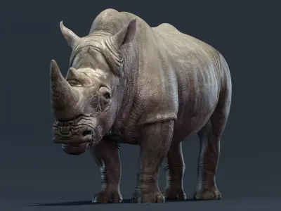 Rhino Rigged 3D model