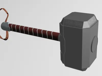 thor hammer 3D model purchase
