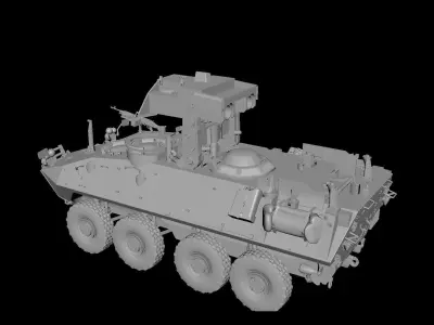 LAVAT AntiTank MissileCarrier Low-poly 3D model