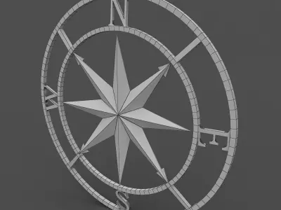 Compase rose 3D model