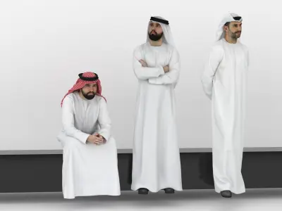 Arab People Collection - Arab Man and Woman 3D model