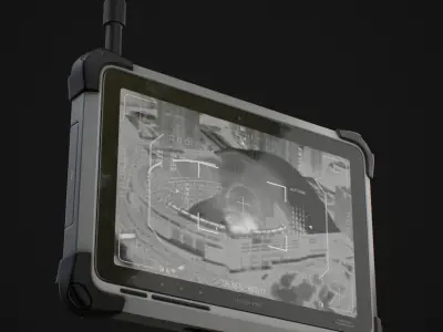 Tablet Phone Military Low-poly 3D model purchase