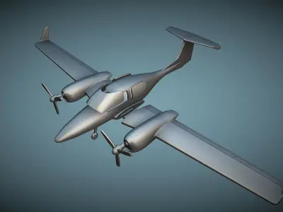 Diamond DA42 Twin Star - 3D Printable Model 3D print model