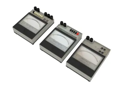 Analog Meters Set 3D model