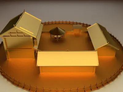 Chinese ancient house 3D model buy