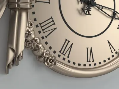 Clock 01 antique 3D model