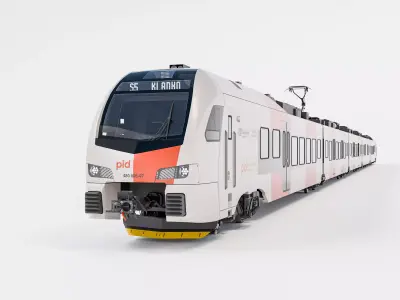Stadler FLIRT CD PID Prague train unit 3D model