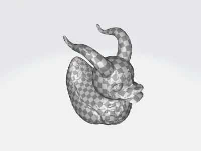 Duck evil 3d model Low-poly 3D model