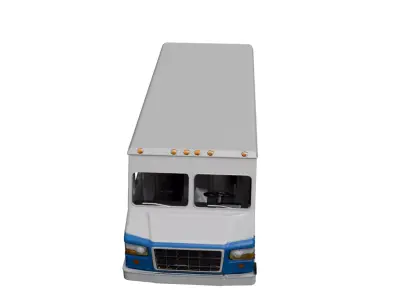 Generic Cargo Distribution Delivery Van 3D Model 04 3D model