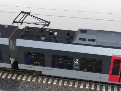 Bombardier TALENT Train Abelio Rigged Animated 3D model