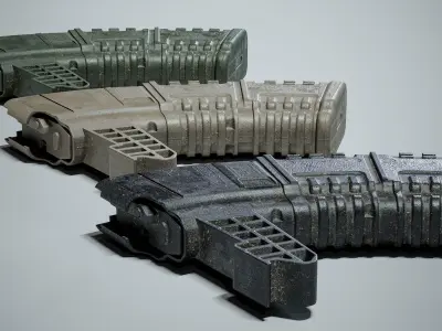 PBR pufgun SKS Magazine Game Ready Low-poly 3D model