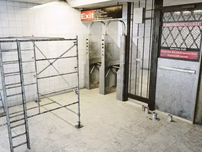 Subway Emergency Gates Scene 8K Low-poly 3D model