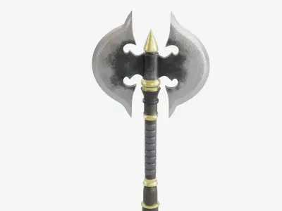 Stylized Big Axe Low-poly 3D model