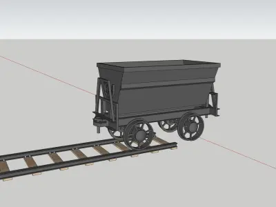 underground mining train truck machines 3D model