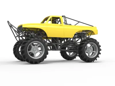 Mud truck Scale 1 to 25 3D print model