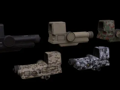 BearClaw Holographic Sight Low-poly 3D model