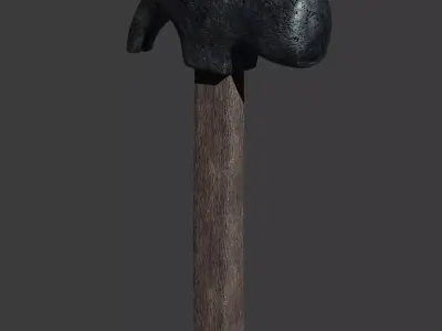 Hammer Low-poly 3D model 2