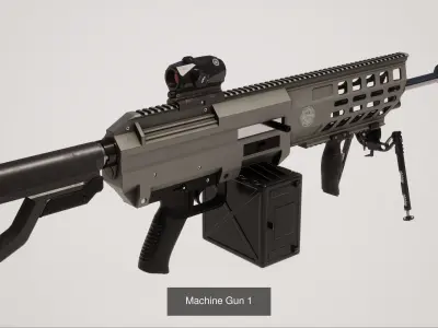 Machine Gun Collection 3D Model Pack