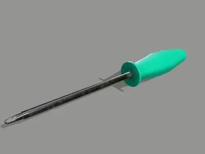screwdriver Low-poly 3D model 10