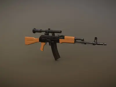 Military Weapons  Low-poly 3D model