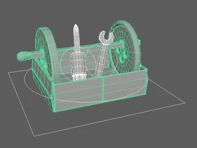 Cartoon  Tool box 3D model