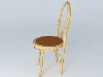 bent wood cafe chair Free 3D model