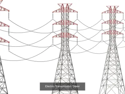 Electrical Power Line collection 3D Model Pack