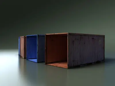 Cargo Container Low-poly 3D model buy