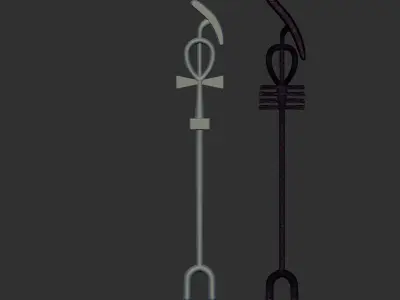 Egyptian Pharaoh Scepter of the god Ptah 3d printable model cnc 3D print model