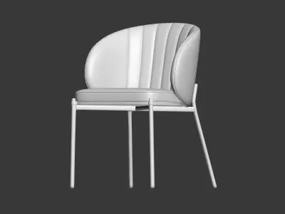 Shell Back Dining Chair 3D model