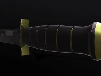 Knife Ka-Bar Low-poly 3D model purchase